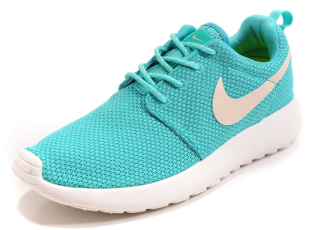 femmes nike Roshe running chaussures blanc bleu (3)